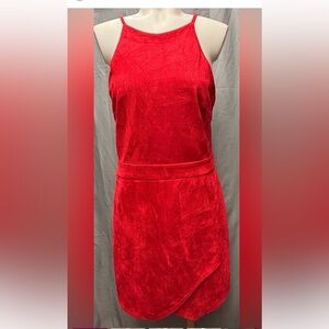 Soprano Red Velvet Mini Dress/Romper